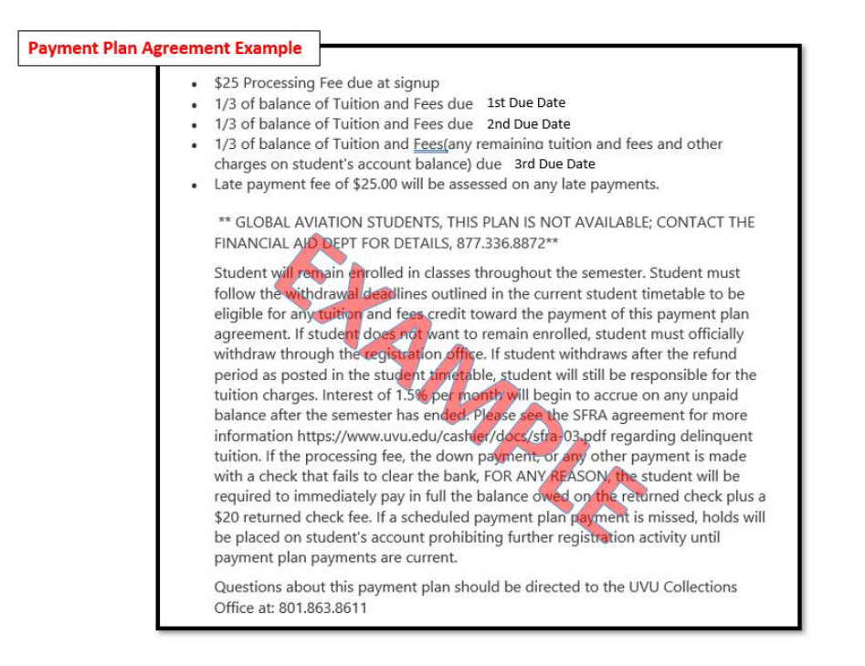 Example payment plan agreement image