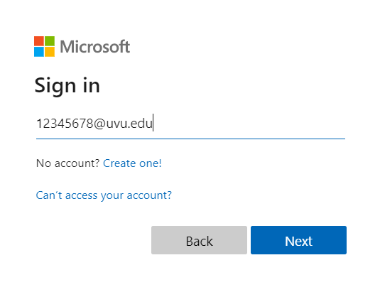 Microsoft Sign in page.