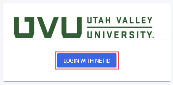 Login with net ID page.