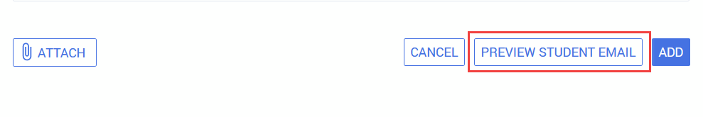 Preview student email before sending.