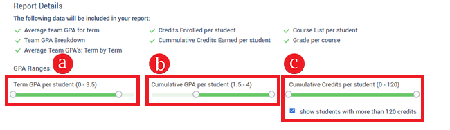 Select the filtering to apply.