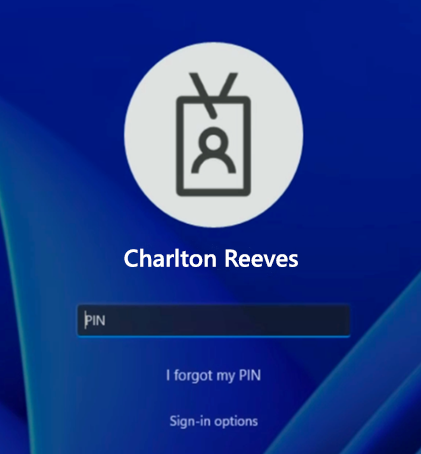 Log in to your Windows account by entering your PIN you previously set.