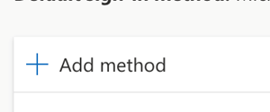 Screenshot of Add method button.